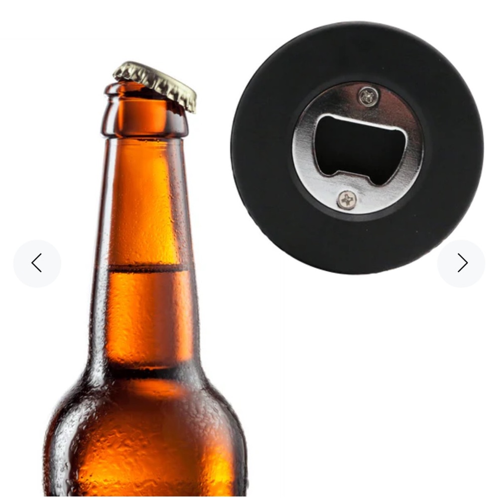 6 pc Blue Hockey Puck Bottle Openers
